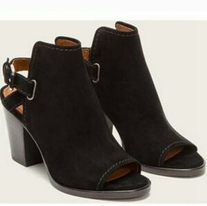 Frye Dani Suede Slingbacks Chunky Heels Sz 10